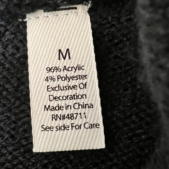 Grumpy Cat “Better Not Pout” Ugly Christmas Sweater, Hooded, SZ M Furry Trim - Picture 10 of 10